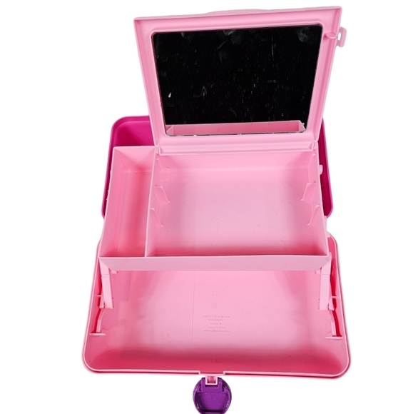 Vintage Caboodles California Hot Pink Make Up Case with Mirror Made‎ in USA - Picture 10 of 13